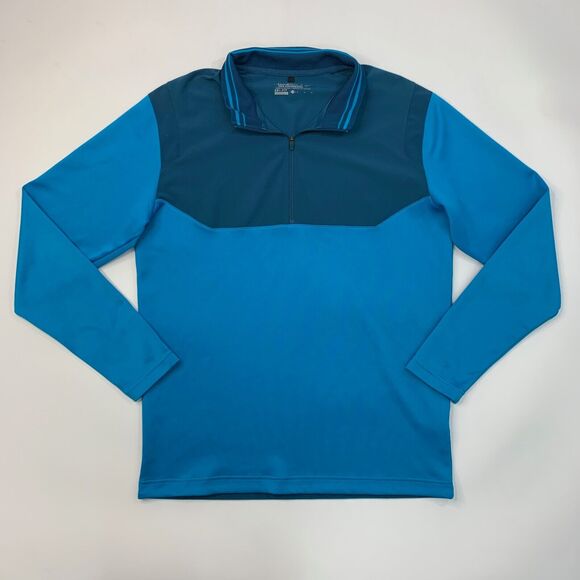 Nike Golf Pullover Men Medium Lagoon Half Zip DriFit Tour Performance Sweatshirt - Picture 2 of 15